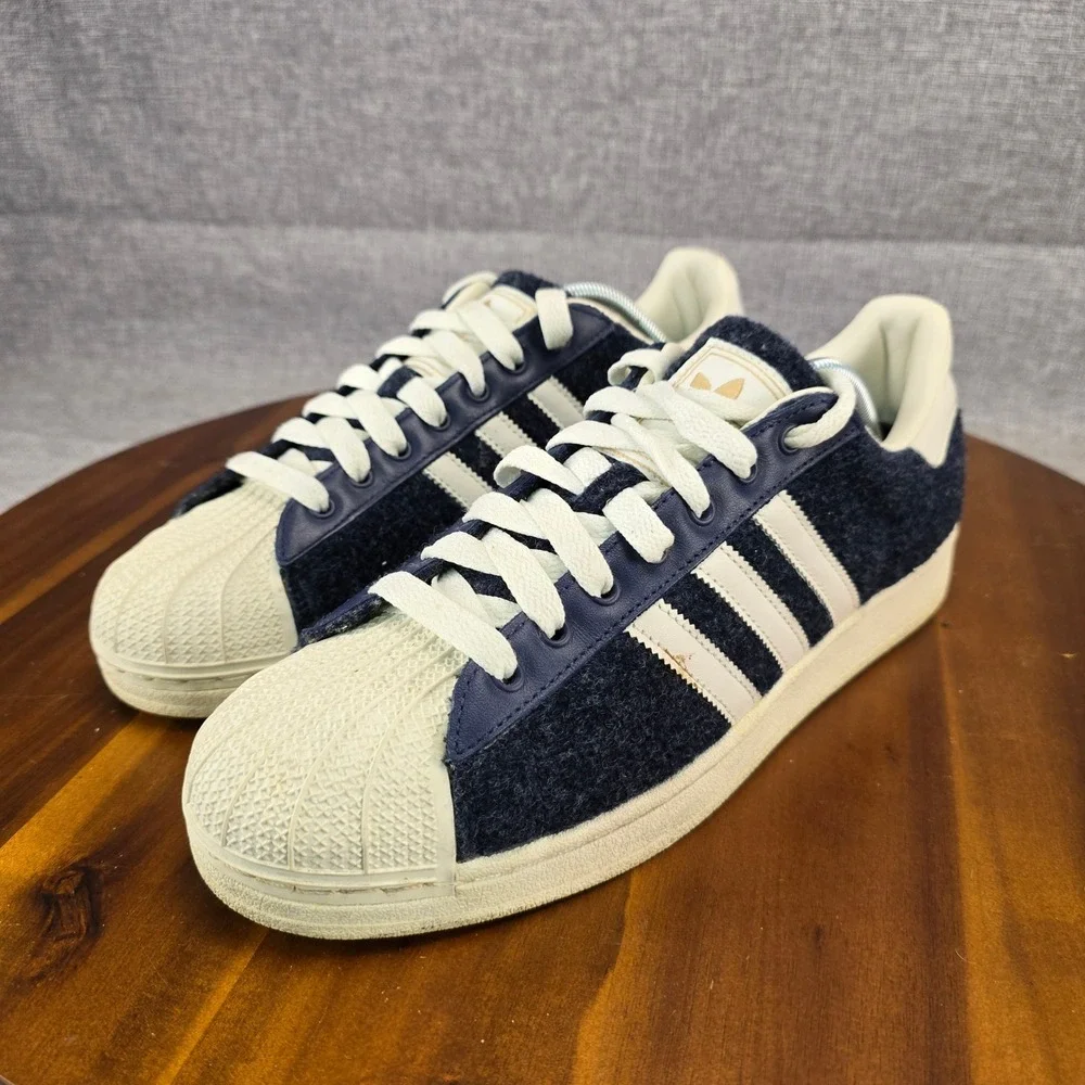 Adidas Superstar 80s PrimaLoft Navy Blue Wool Felt Shell Toe Mens 10.5 M20732